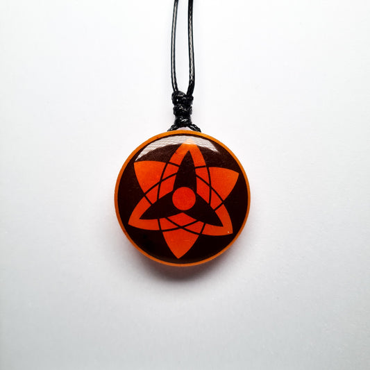 Naruto Inspired Sasuke's Mangekyou sharingan Glow in Dark Resin Pendant