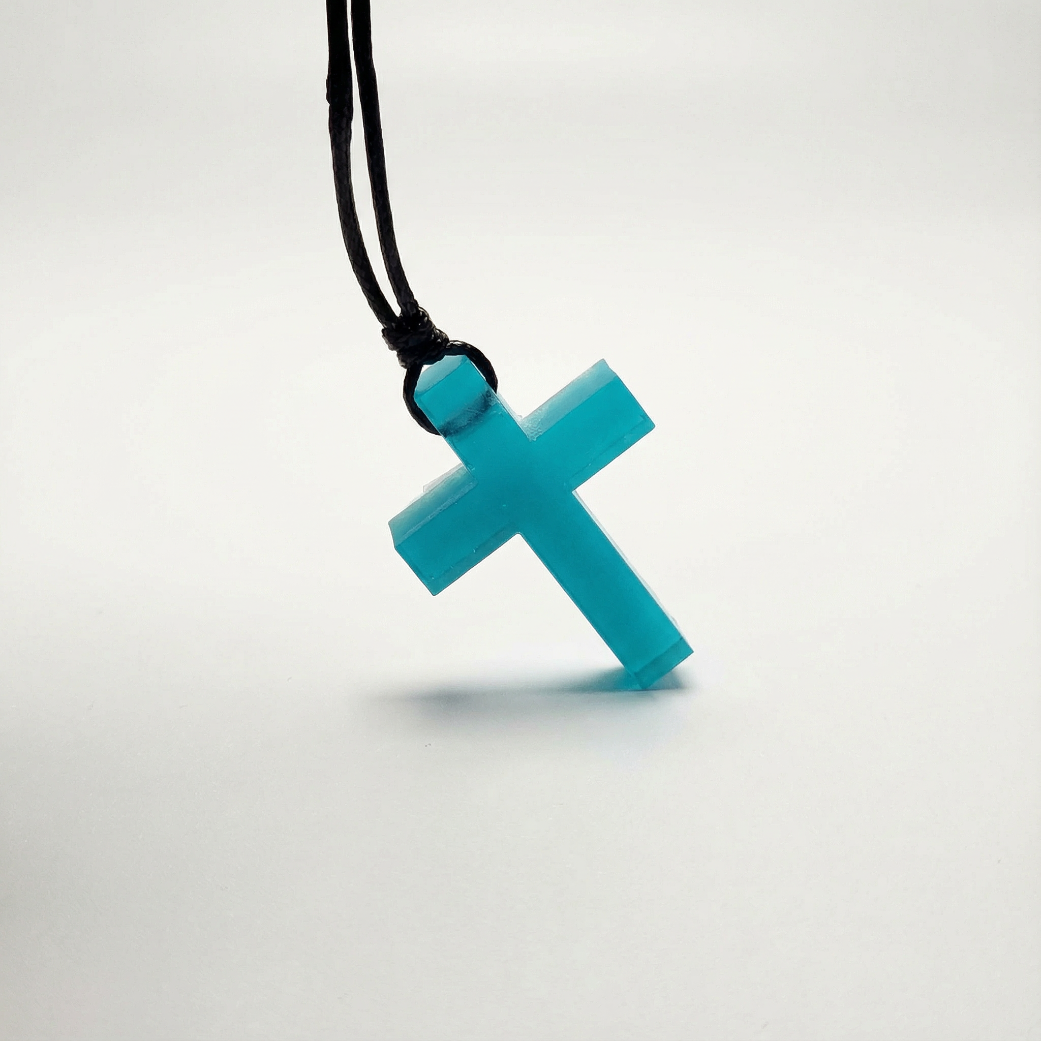 Glow in Dark Cross Resin Pendant
