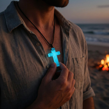 Glow in Dark Cross Resin Pendant