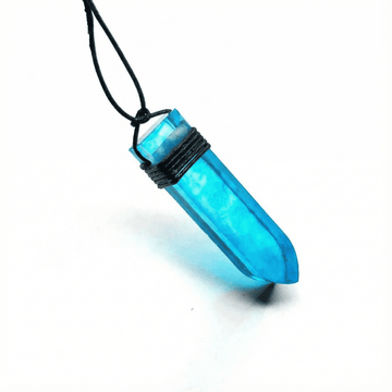 Blue Bullet Resin Pendant (Transparent)