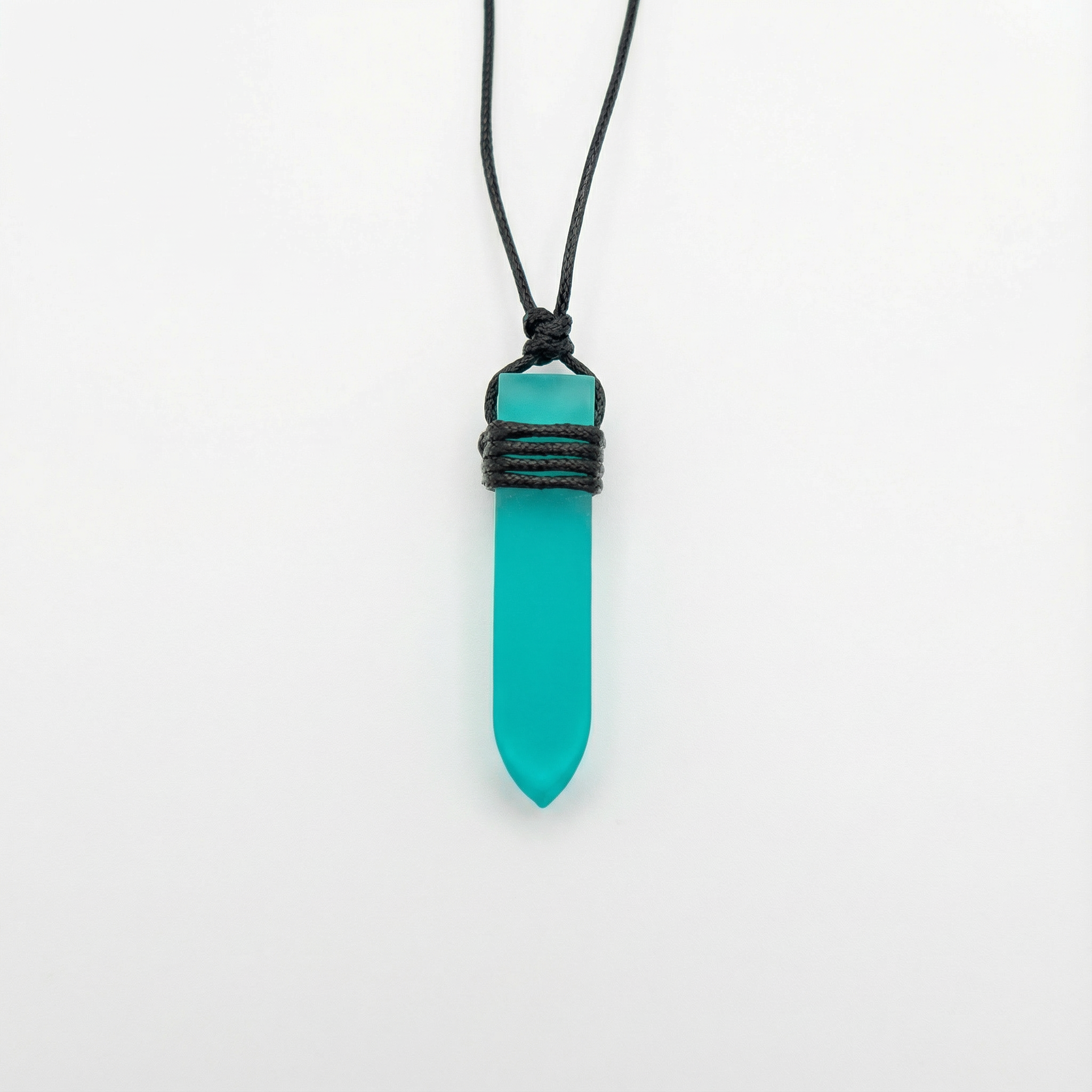 Glow in Dark Blue Bullet Resin Pendant