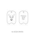 Geometrical Deer Laser Engraved Stainless Steel Spirit Animal Men's Pendant | Six karma | India | Fashion 