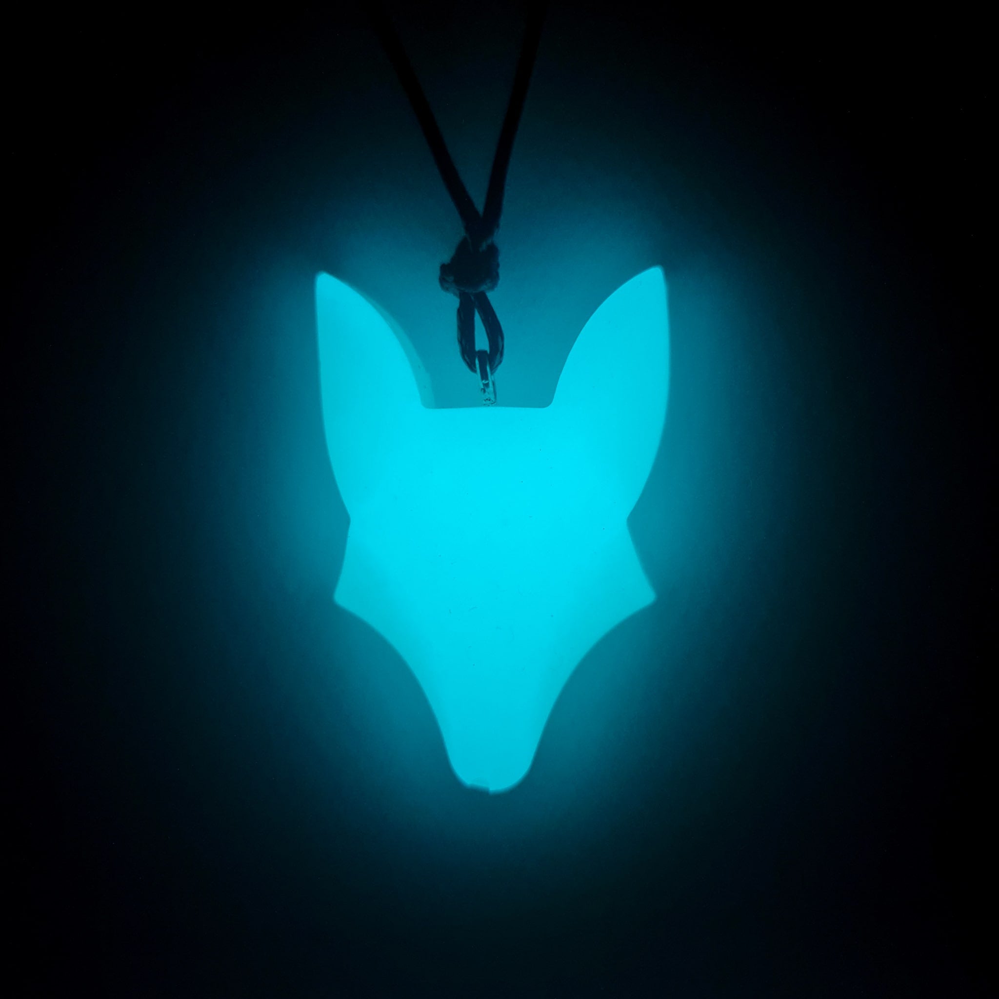 Glow in Dark 3D Wolf Resin Handcrafted Pendant