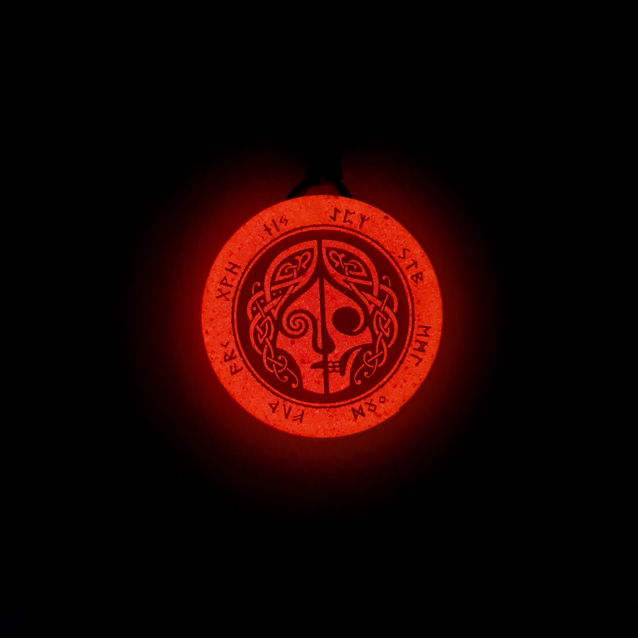 Hel (The Goddess of Death) Vikings Red Glow in Dark Resin Handcrafted Pendant