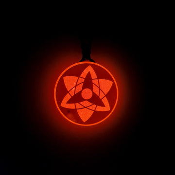 Naruto Inspired Sasuke's Mangekyou sharingan Glow in Dark Resin Pendant