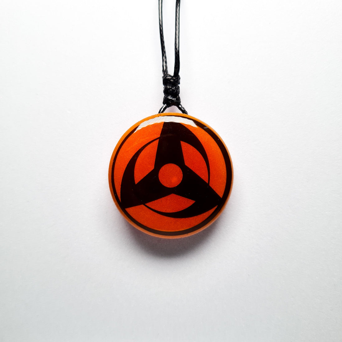 Naruto Inspired Obito Mangekyou Sharingan Glow in Dark Resin Pendant