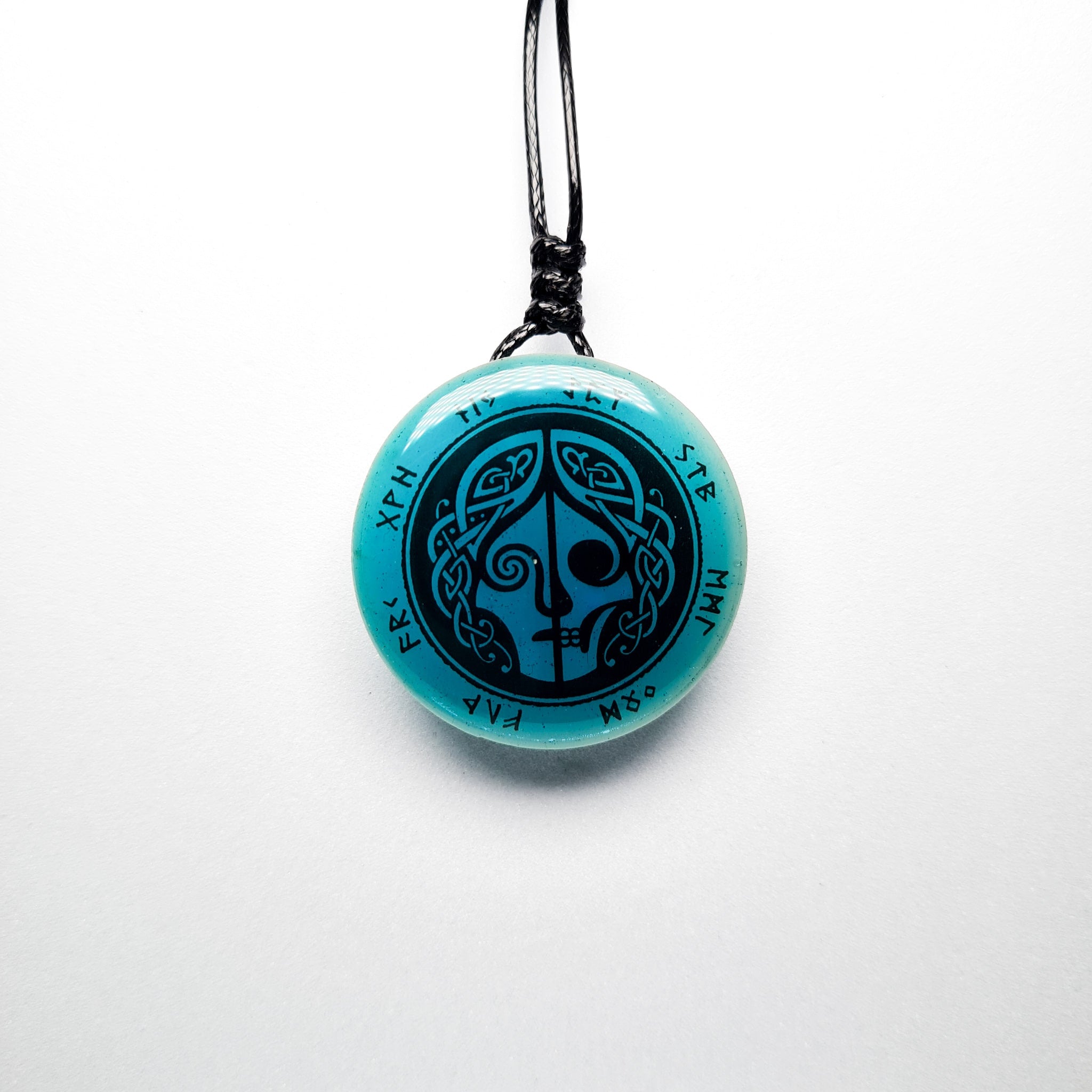 Hel (The Goddess of Death) Vikings Blue Glow in Dark Resin Handcrafted Pendant