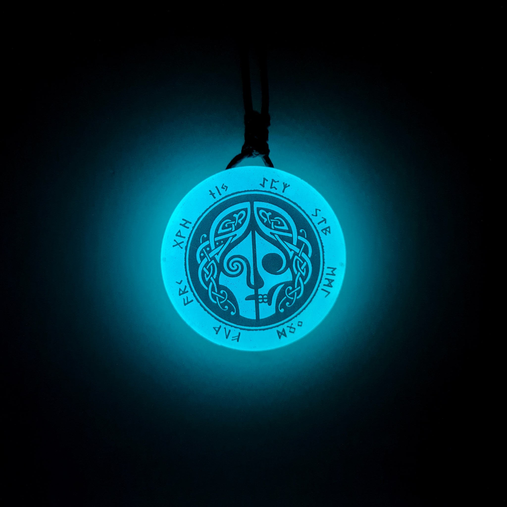 Hel (The Goddess of Death) Vikings Blue Glow in Dark Resin Handcrafted Pendant