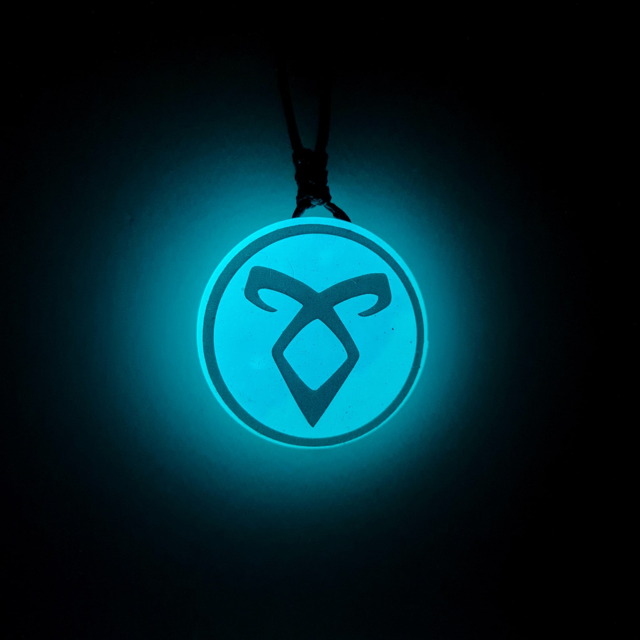 The Enkeli Blue Glow in Dark Resin Handcrafted Pendant