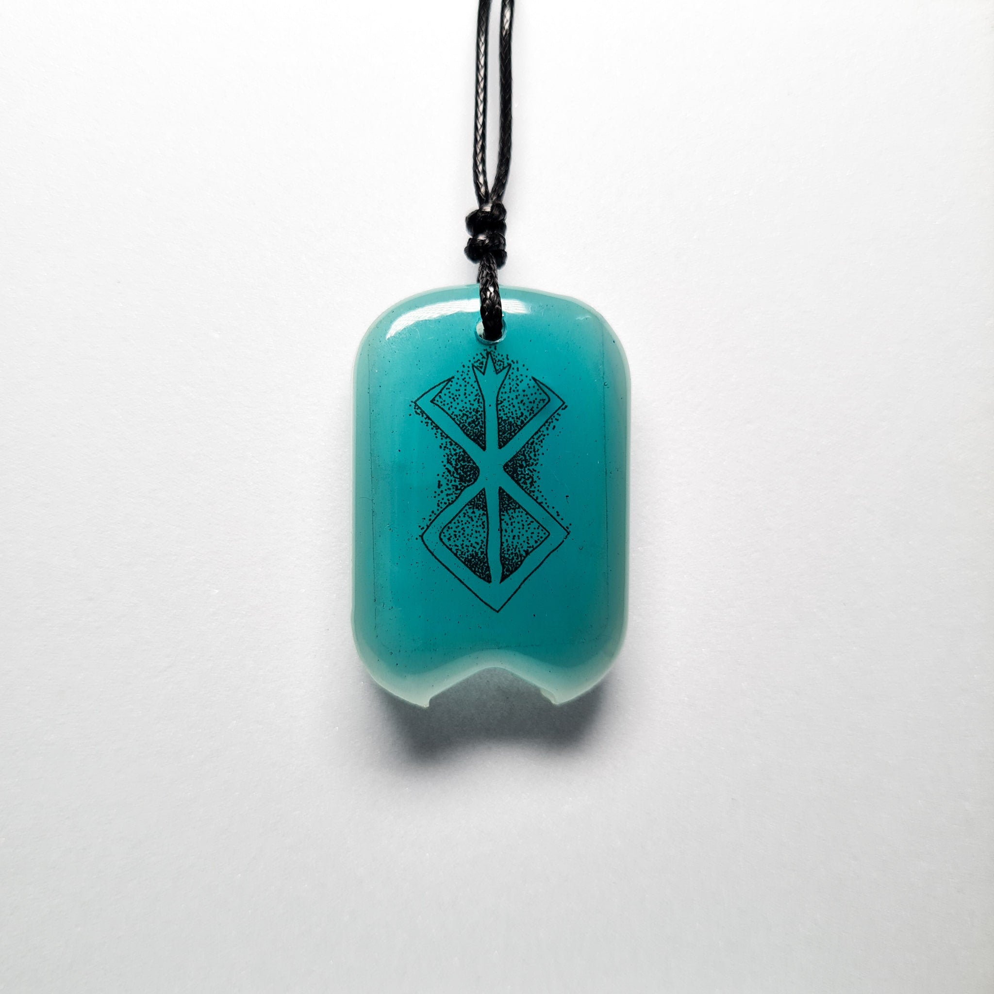 Berserker Vikings Blue Glow in Dark Resin Handcrafted Pendant