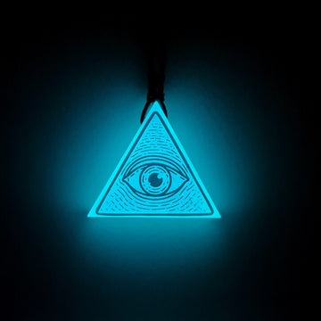 Illuminati Blue Glow in Dark Resin Handcrafted Pendant