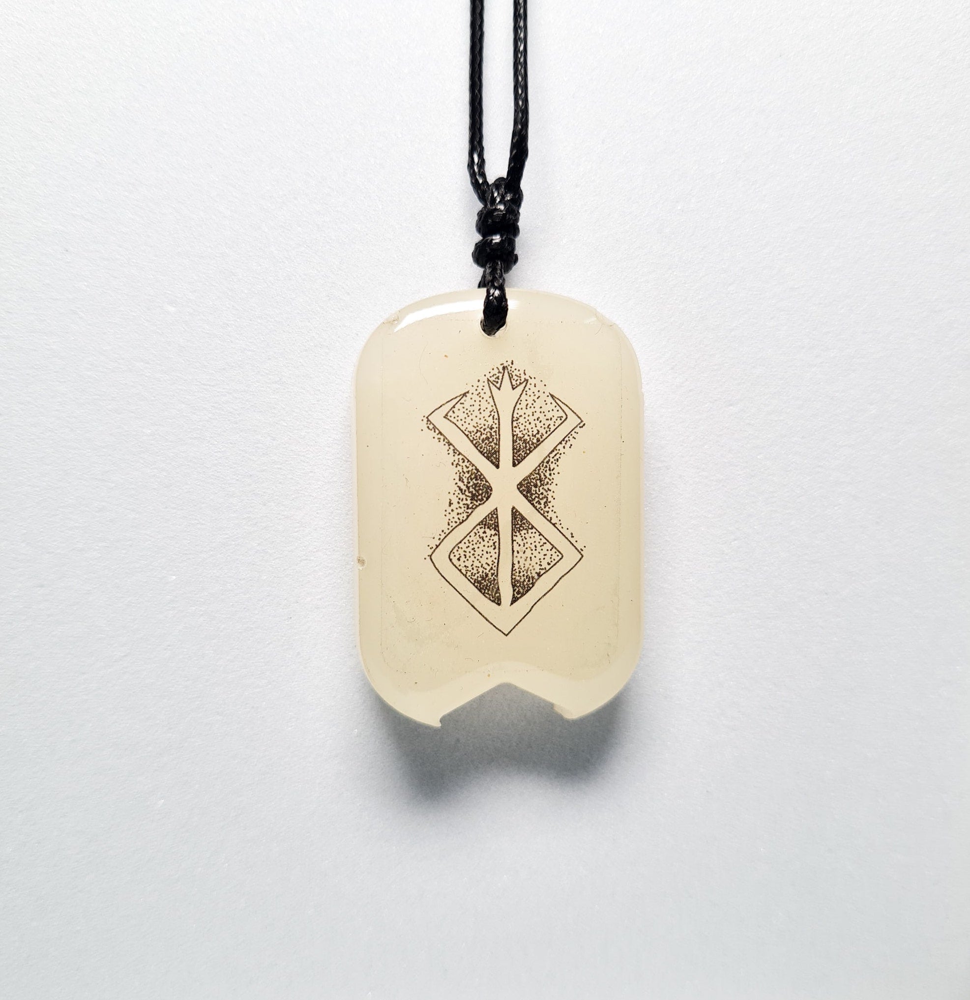 Berserker Vikings Blue Glow in Dark Resin Handcrafted Pendant