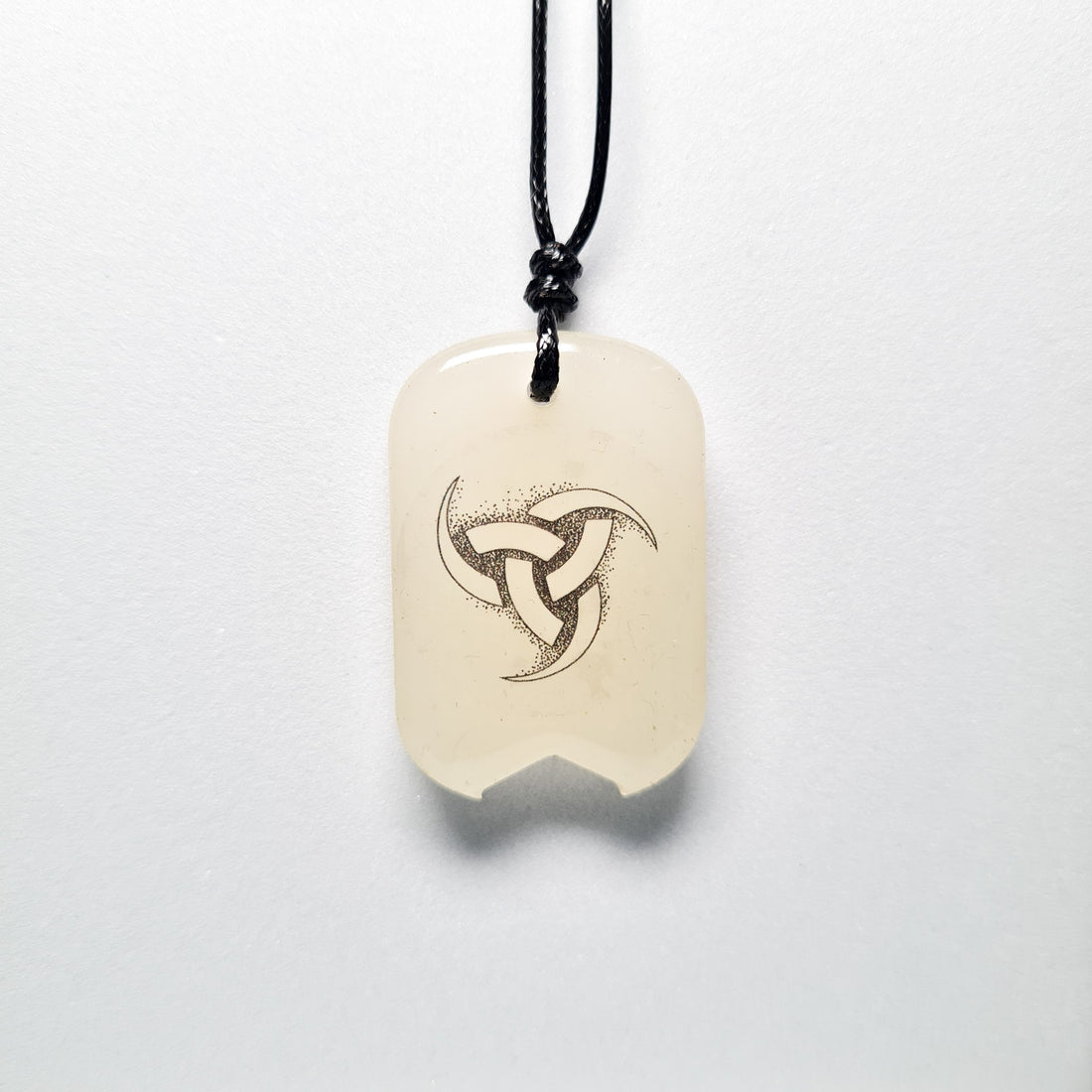 Triple Horn of Odin Vikings Blue Glow in Dark Resin Handcrafted Pendant