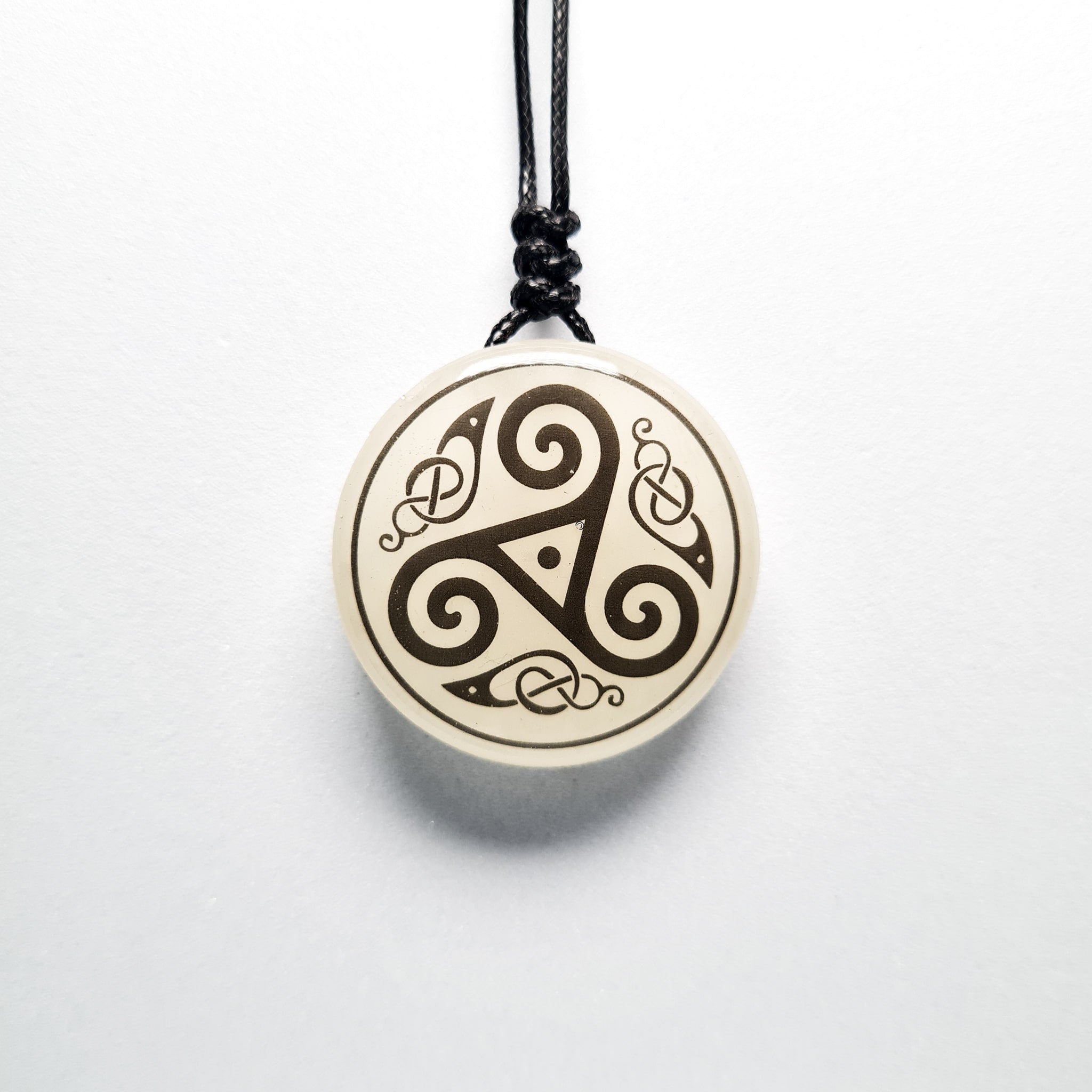 Triskele Vikings Blue Glow in Dark Resin Handcrafted Pendant