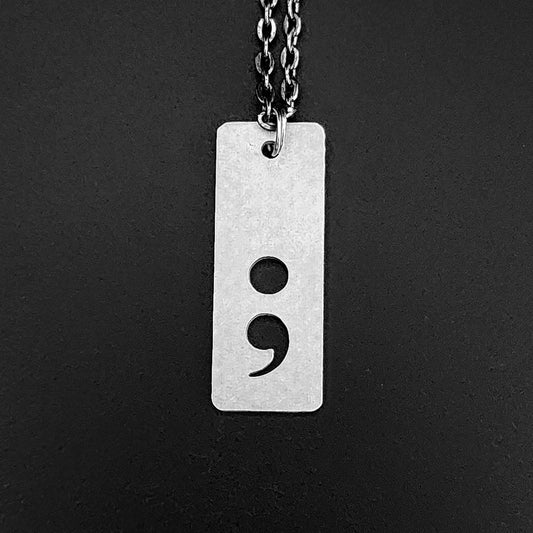 Semi Colan Matte Finish Metal Pendant