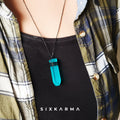 Glow in Dark Blue Bullet Resin Handcrafted Unisex Pendant | Six Karma | IndiaGlow in Dark Blue Bullet Resin Handcrafted Unisex Pendant | Six Karma | India | Fashion Pendant Store