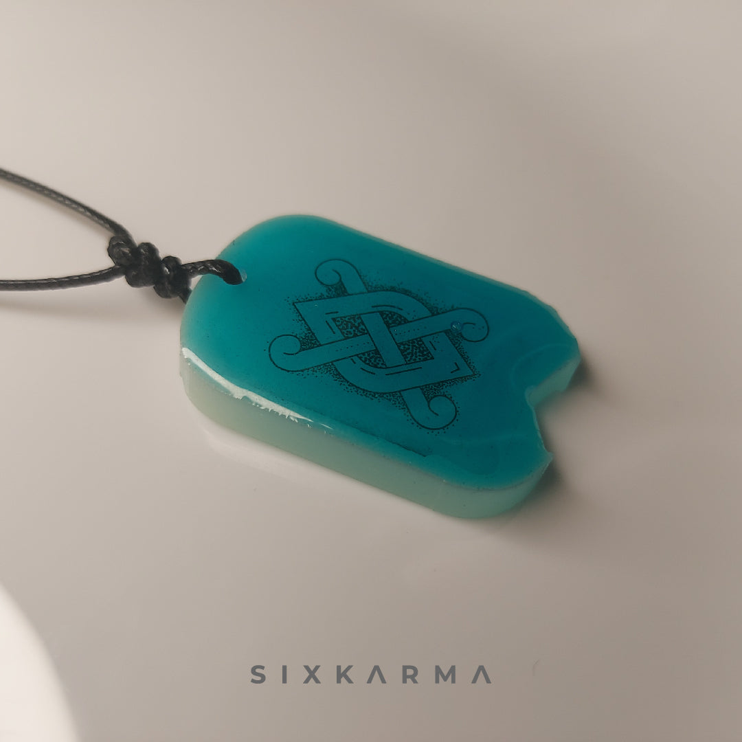 Gungnir Vikings Blue Glow in Dark Resin Handcrafted Pendant | Six Karma | India