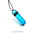 Blue Bullet Resin Handcrafted Unisex Pendant | Resin Locket | Six Karma | India