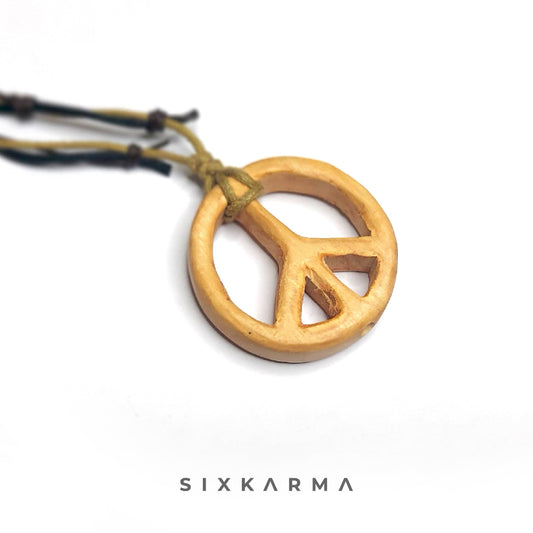 Peace Wooden Handmade Unisex Pendant - Six Karma 