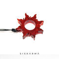 Ruby Red Sun Resin Handcrafted Unisex Pendant | Six Karma | Handmade Pendants | Fashion | India