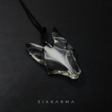 3D Transparent Wolf Resin Handcrafted Pendant