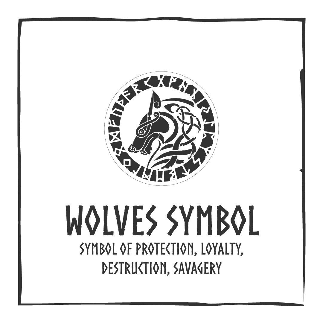 Wolves Vikings Glow in Dark White Resin Handcrafted Pendant | Six Karma | India