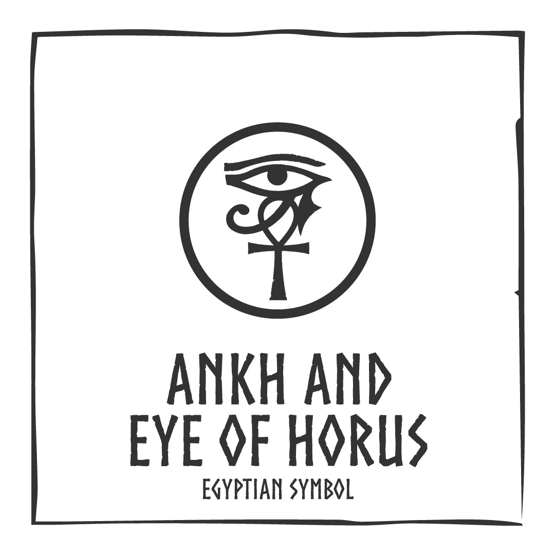 Ankh and Eye of Horus Greek Symbol Blue Glow in Dark Resin Handcrafted Pendant | Six Karma | India