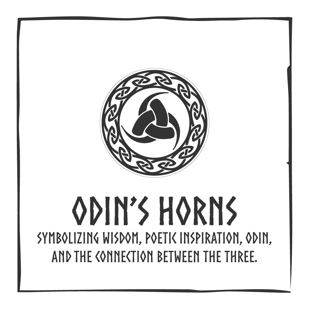 Triple Horn of Odin with Circular Pattern Vikings Red Glow in Dark Resin Handcrafted Pendant | Six Karma | India